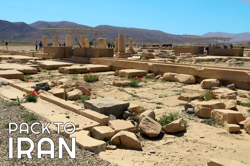 The ruins of ancient Pasargadae Garden - Fars